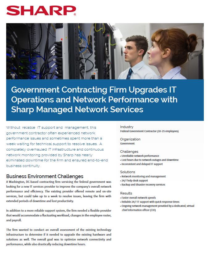 Sharp, Government Contractor, It, Case Study, South Mississippi Business Machines